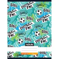 Nebulo: Spajalica glatka bilježnica s natpisom "Football time" 80-32 A/4