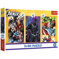 Osvetnici akcijom ispunjen dan 3x80 komada puzzle - Trefl