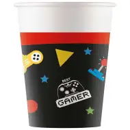 Papirnate čaše s gamerskim uzorkom, set od 8 komada, 200 ml