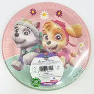 Papirnati tanjuri s uzorkom Everest i Sky iz Paw Patrola, set od 8 komada.