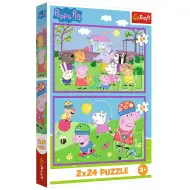Peppa na igralištu 2x24 komada puzzle - Trefl