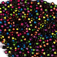PlayBox: Crni plastični set perli u obliku srca, 300 komada
