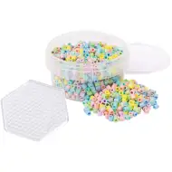 PlayBox: MIDI pegledivi pastelni perli promjera 5 mm, 1000 komada, s heksagonalnom podlogom