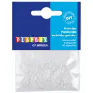 PlayBox: Prozirna plastična S kopča za nakit, set od 60 komada