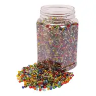 PlayBox: Prozirni šareni set staklenih perli 4mm 500g