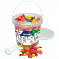 PlayBox: Set obojenih drvenih perli za kuhanje u kanti 250gr
