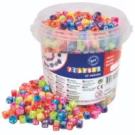 PlayBox: Set šarenih perli s slovima 1250 komada 7x7x7mm