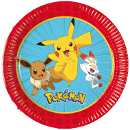 Pokémon set od 8 papirnatih tanjura promjera 20 cm