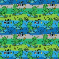 Poklon-papir s uzorkom T-Rexa na skateboardu, 100x70 cm