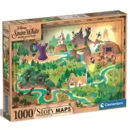 Priča o Snjeguljici na karti 1000 komada puzzle - Clementoni