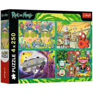 Rick i Morty Lude avanture 4x250-dijelna slagalica - Trefl