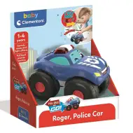 Roger, policijski automobil za bebe na navijanje sa zvukom i svjetlom - Clementoni