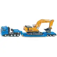 SIKU MAN teški transporter s Liebherr bagerom 1/87