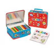 Set od 100 flomastera u metalnoj kutiji s bojankom - Carioca