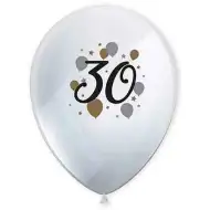 Set od 6 lateks balona s uzorkom "30 godina"
