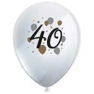 Set od 6 lateks balona s uzorkom "40 godina"