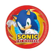 Sonic jež Sonic 8-dijelni set papirnatih tanjura 20 cm