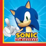 Sonic jež Sonic set papirnatih salveta – 2 sloja, 33x33 cm, 20 komada