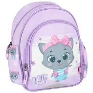 Spirit: Kitty siva mačkasta zaobljena školska torba, ruksak 31x13x24cm