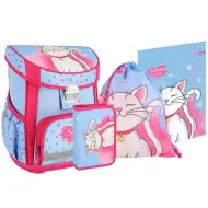 Spirit: White Cat bijela školska torba, ruksak set od 5 komada 38x17x28cm
