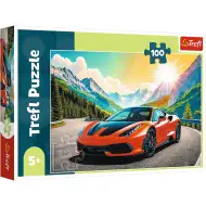 Sportski automobil u planinama, puzzle od 100 dijelova - Trefl