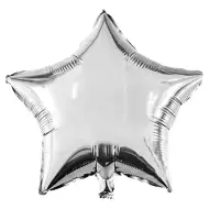 Srebrni balon u obliku zvijezde - 46 cm