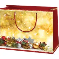 Srednja poklon vrećica s uzorkom Sretan Božić 23x10x17,8 cm
