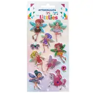 The Littlies: Vilinska 3D pufasta naljepnica set na listu 10x22cm