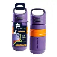 Tommee Tippee: Superstar Flip top čaša sa slamkom, ljubičasta, 500 ml (18 mj+)