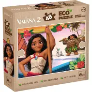 Vaiana 2: Pustolovine na moru 2 u 1, Eco mini slagalica od 48 dijelova i bojanka 35x25 cm – Lisciani