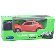 Welly: Volkswagen Buba, moderni crveni mali autić, model 1/64