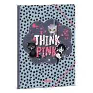 Ars Una: Think Pink gumena mapa s uzorkom mačke A/4