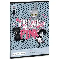 Ars Una: Think Pink slatke mačke 3.razred bilježnica s linijama 32 stranice A/5