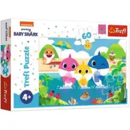 Baby Shark: Na odmoru s obitelji- Zajedno sa timom puzzle 60kom - Trefl