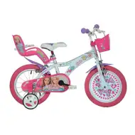 Barbie ružičasto-bijeli bicikl - veličina 14
