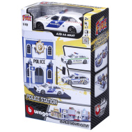 Bburago grad - Audi A6 policijski automobil i policijska postaja 1/43