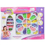 Beads Series: Set za izradu ogrlice i nakita s više od 500 šarenih perli i pribora sa ladicom za poh