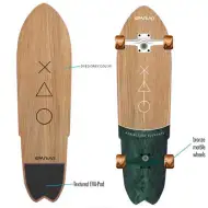 Cuiser crni i tamno smeđi skateboard 28" veličina