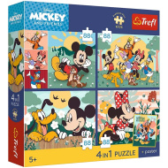 Disney Mickey Mouse i prijatelji – 4 x 88 kom Premium Plus Kids puzzle – Trefl