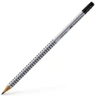 Faber-Castell: Grip grafitna olovka gumicom HB srebrnasta