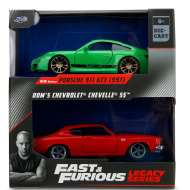 Fast &amp; Furious Legacy Series – Dom Chevrolet Chevelle SS i Porsche 911 GT3 (997) metalni set automobilskih modela - Jada Toys