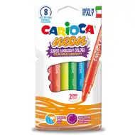 Fluorescentni neon flomasteri u setu 8 kom - Carioca