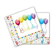 Happy Birthday papirnate salvete 20kom 33x33cm