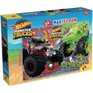 Hot Wheels Monster trucks maxi podna slagalica od 24 dijela 70x50 cm - Lisciani
