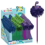 Luna: Dinosaur pom-pom kemijska olovka u četiri boje 1kom