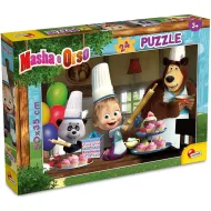 Maša i medvjed pečenje muffina, puzzle od 24 dijela, 50x35 cm - Lisciani