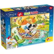 Mickey Mouse 2 u 1, maxi slagalica od 60 dijelova i bojanka 70x50 cm - Lisciani