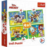 Mickey Mouse i njegovi prijatelji 4 u 1 slagalica - Trefl