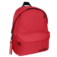 Must: Zaobljena crvena školska torba s četiri odjeljka, ruksak 32x17x42cm