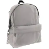 Must: Zaobljena siva školska torba s četiri odjeljka, ruksak 32x17x42cm